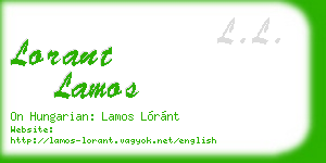 lorant lamos business card